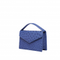 Preview: Small Handle Bag made of ostrich leather blue